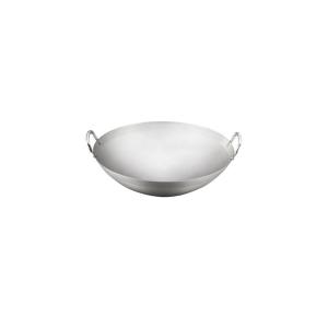 Quality 40*12 Cm Commercial Double Ear Wok Burner Kitchenware Cookware Non Stick Carbon Steel Big For Restaurants wholesale