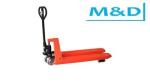 2000kg Capacity Steel Hand Pallet Truck Yellow Color With PU Wheels