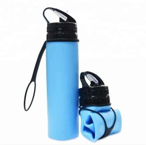 Quality Lightweight BPA Free Collapsible Silicone Water Bottle 600ml wholesale