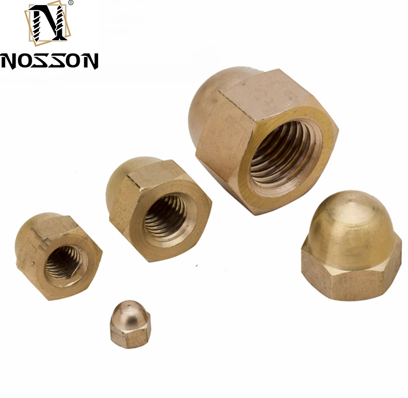 Food Beverage Industry M6 M8 M12 Zinc Plated Carbon Steel Hex Domed Hat Cap Nuts for Construction Applications
