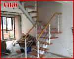 Steel Cable Stair VK67SC Tread Beech glass Aluminum Baluster Glass Handrail 304