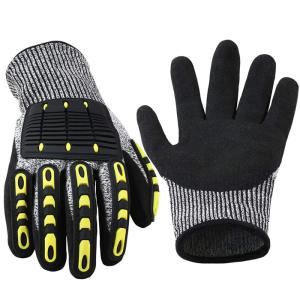 Quality Deckhand Cut Proof Work Gloves TPR Impact Resistant Oil Gas Safety Gloves wholesale