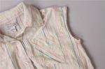 Girls Cool Cropped Striped Shirt Sleeveless 53% Linen 46% Cotton