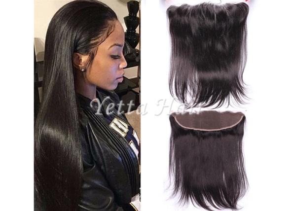 13'' X 4'' Ear To Ear Lace Frontal Closure Virgin Hair / Silky Straight Human