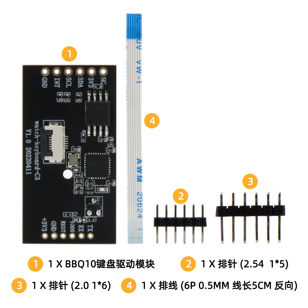 LILYGO Bt Module Watch Keyboard-C3 Keypad WIFI BT 5.0 ESP32-C3