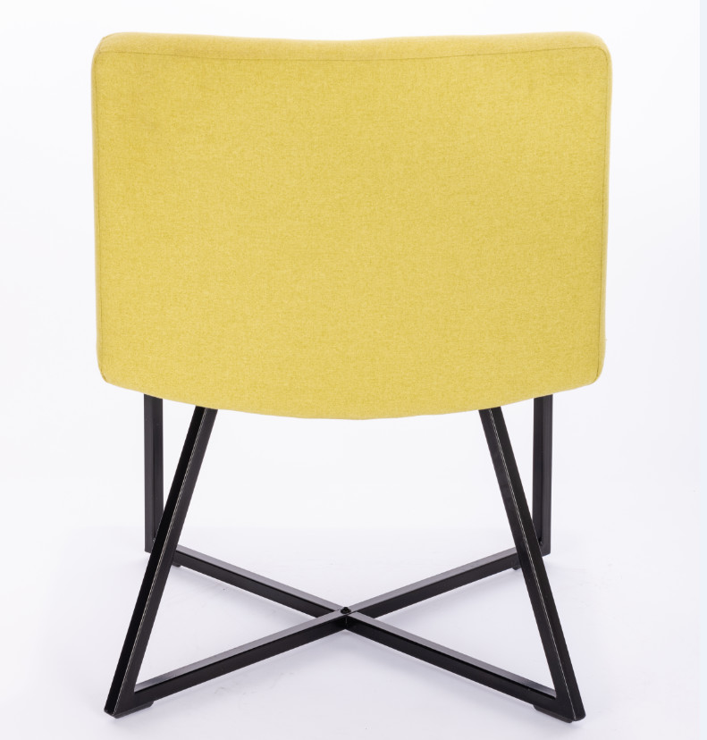 Velvet Cover Modern Accent Chairs Accent Living Room Chairs With Lumbar Support And Black Steel Leg