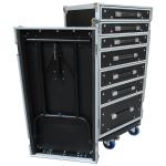 Portable Dj Equipment Case , Wire Microphone Plywood / Aluminium Flight Case