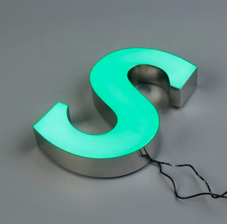 Superior Quality Outdoor Shop Company Sign Waterproof Resin Letter Light Sign
