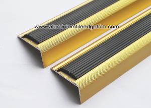 Quality NLP20 Matt Gold Aluminum Anti Slip Stair Nose Brace With 41mm x 20mm x 2.7m wholesale