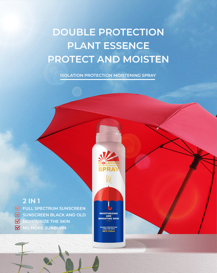 Sunblock Moisturizer Whitening Organic Sunscreen Spray For All Skin