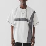 Hip Hop Men's Fashion Short Sleeve Shirts 100% Cotton With High Collar