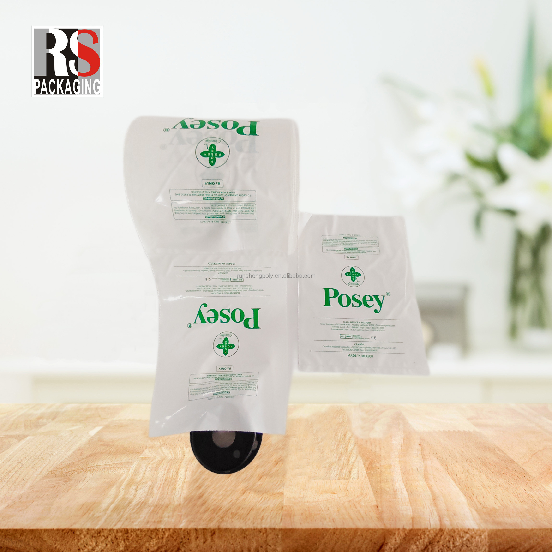 Auto Line Plastic Perforated Packaging Bags 5 Inch X 7 Inch Custom Printed