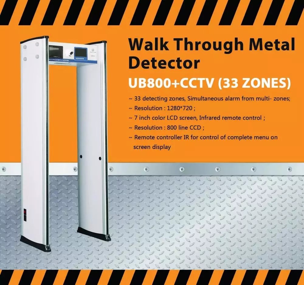 7" LCD Screen 1280×720 Infrared Archway Metal Detector