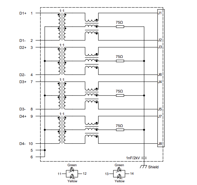 Vertical Single Port RJ45 Connectors 74991114410 Datasheet