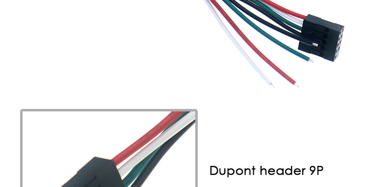 OEM 2.54mm Pitch 9 PIN Header Dupont Connector Wire Harness Cable