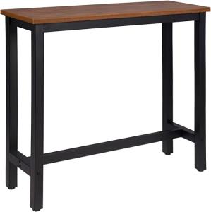 Quality Bar Table Dining Table Metal Frame Industrial Design Easy Assembly Vintage Brown wholesale