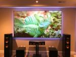 133 Inch Silver Fixed Frame Screen , 3D Home & Movie Projection Screen Aluminum