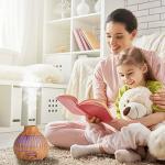 10W 400ML Wood Grain hollow Aromatherapy Humidifier