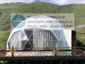 Quality Winter Camping 6m Heat Proof Geodesic Dome Tent Transparent wholesale