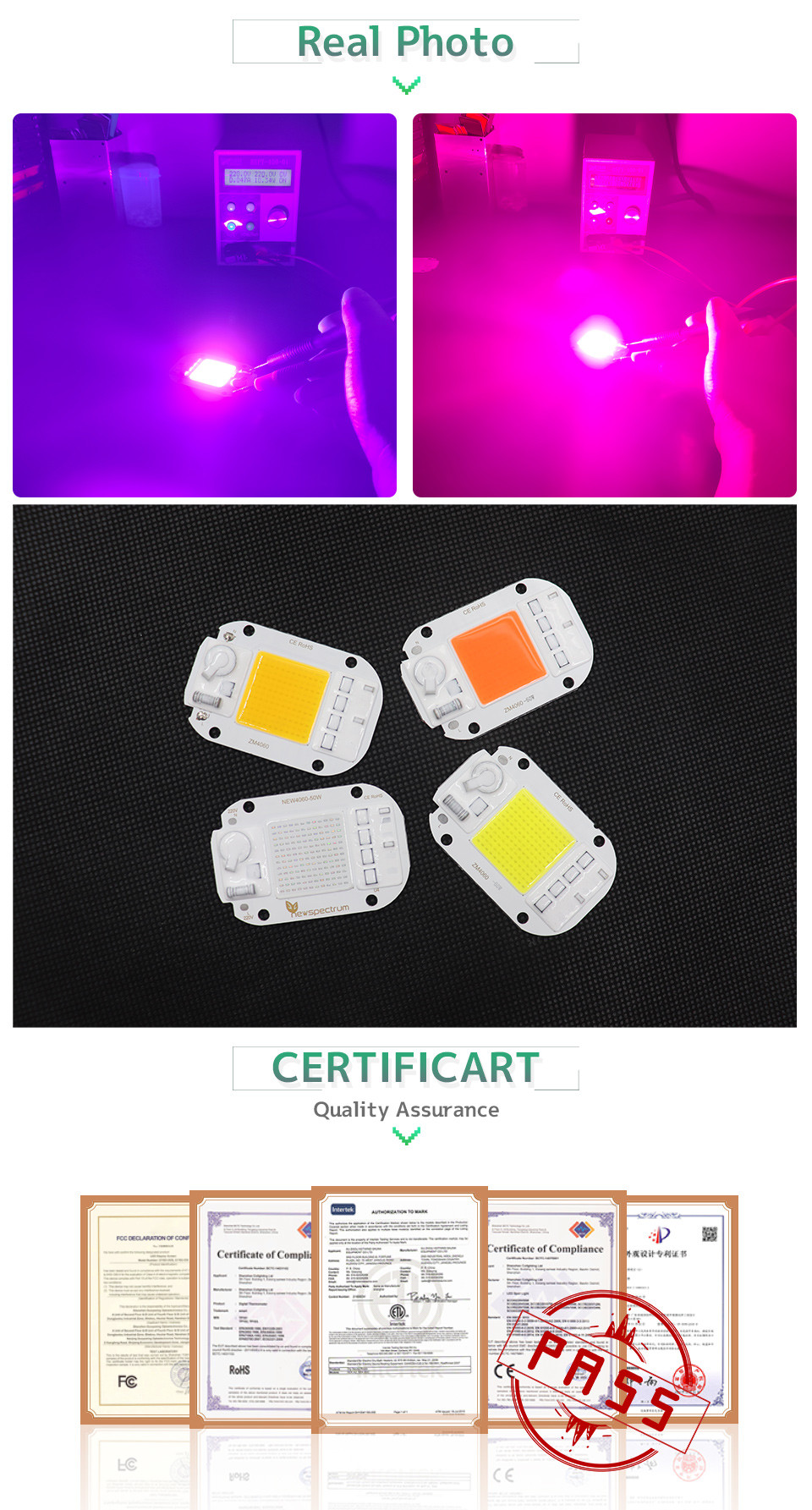 Cool White RGB LED Module 30W 220V LED COB Chip Color Temperature 6500K
