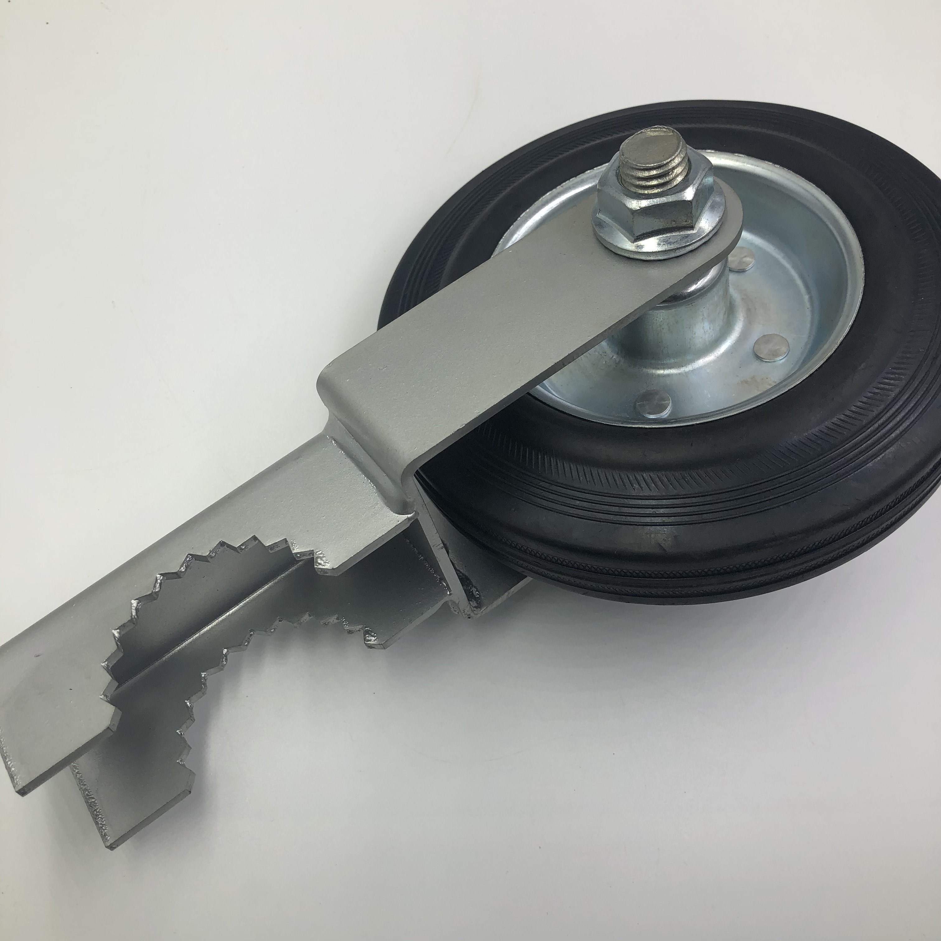 Black Metal Caster Tire Wheel for Universal Mount Gate in Fencing and Trellis Gates