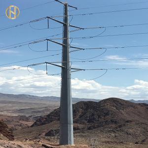 Quality Self Supporting Metal Power Pole 32m 0-30 Degree Dodecagon 166KV Transmission Line wholesale
