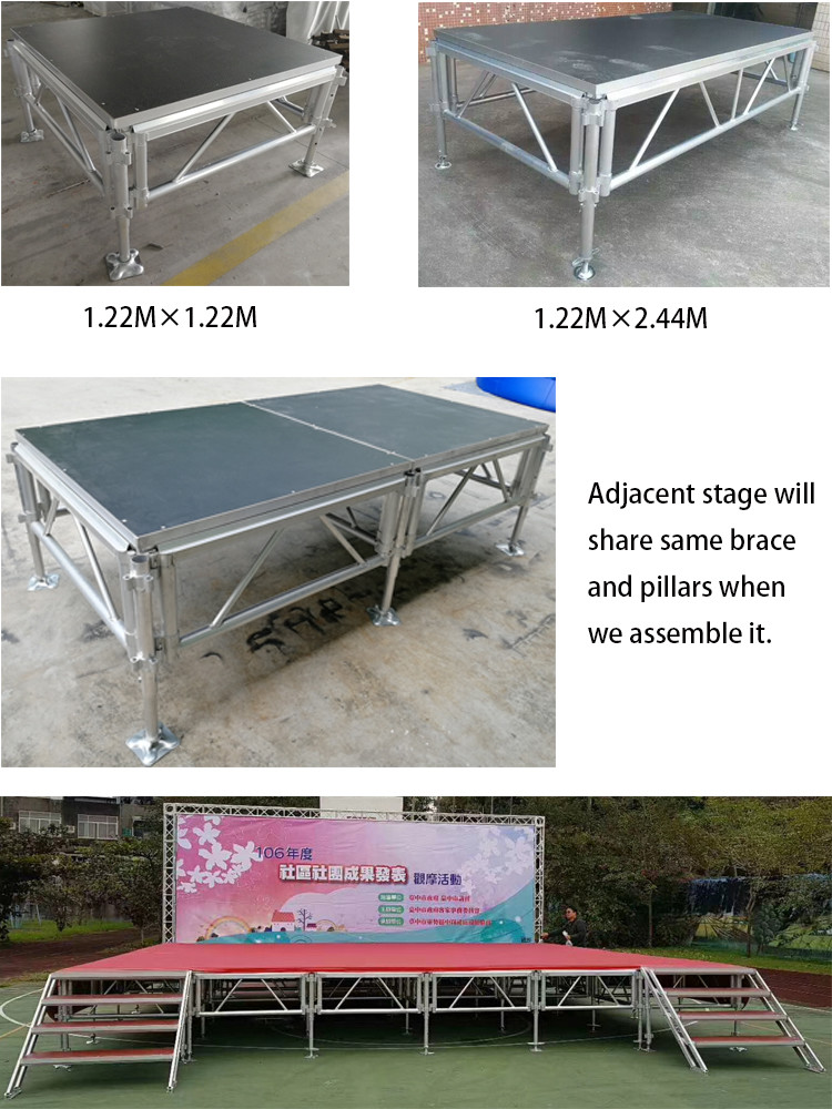 Fireproof Movable Truss 6061-T6 Aluminum Layer Stage Platform