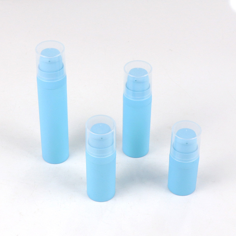 OEM Blue Airless Cosmetics Lotion Pump Bottle 3oz Face Serum Blue Bottle