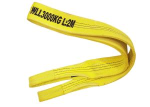 Quality Polyester Duplex Flat Eye Sling 3 Ton Yellow Color For Crane wholesale