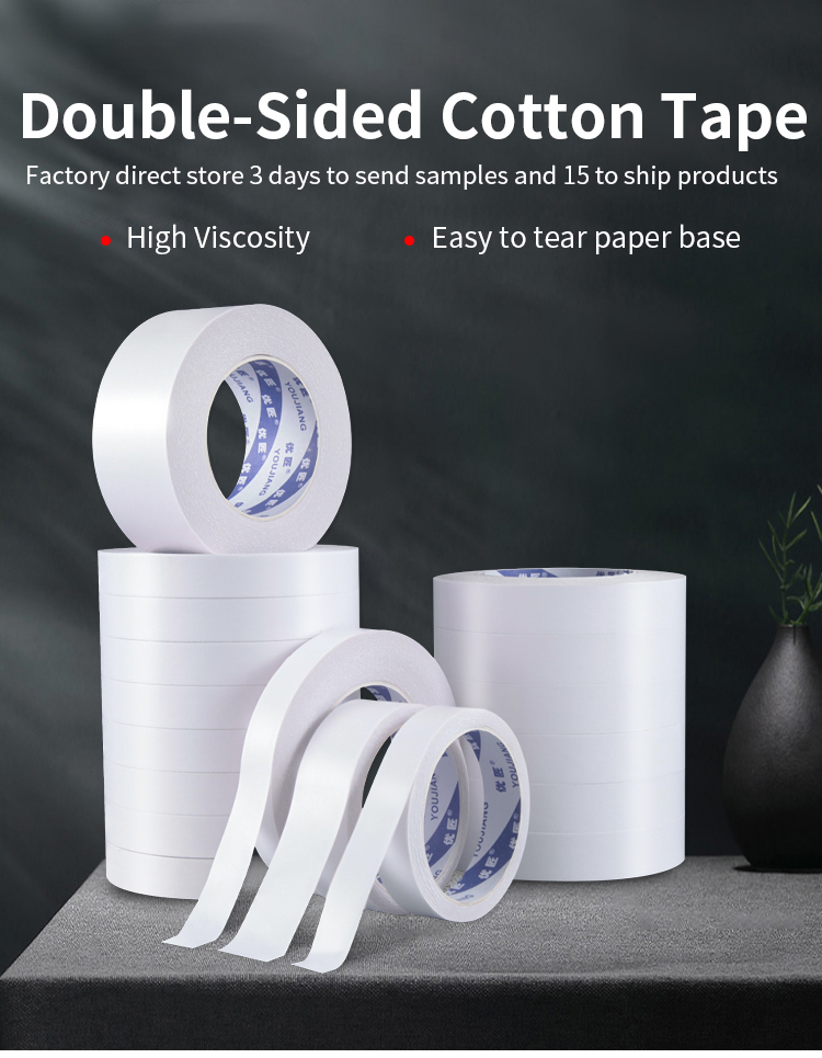 Custom Crafting Self Adhesive Double Sided Tissue Paper Tape High Stick Double Sided
