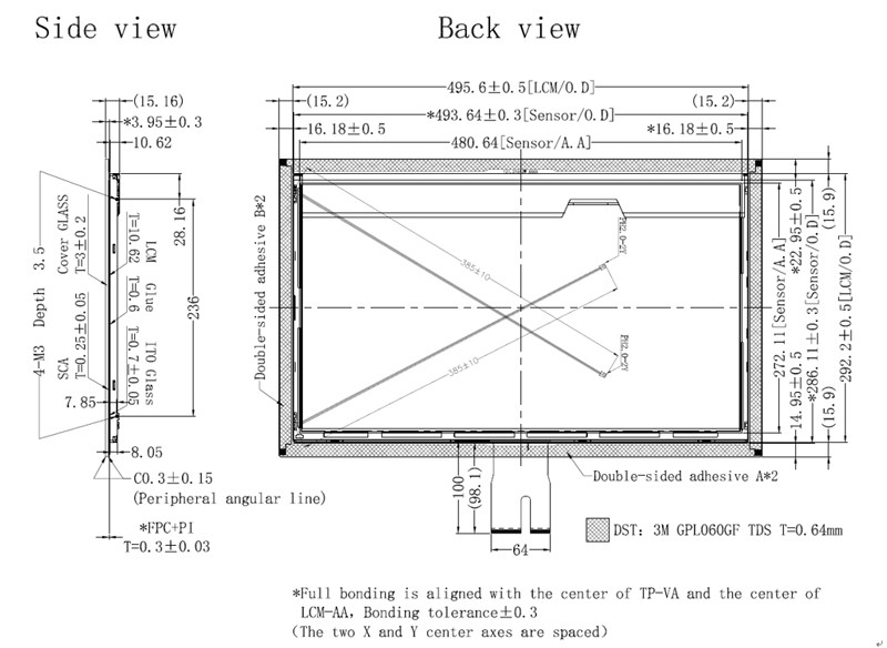 Sunlight Readable 21.5 Inch TFT LCD Display With USB Touch Screen, China Industrial TFT Display 21.5 Inch