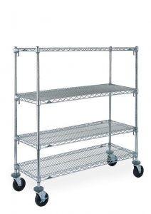 Quality Stainless Steel Atrinity Heavy Duty Wire Shelving Rack , NSF Chrome Shelving wholesale