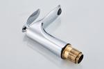 Chrome Plated Single Hole Silver Wash Basin Faucet