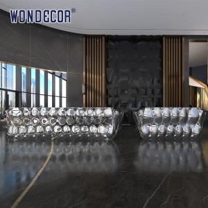 Quality Indoor metal art petal shaped stainless steel reception desk wholesale