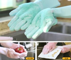 Quality Kids Magic Silicone Rubber Dishwashing Gloves Household Heat Resistant wholesale