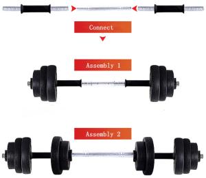 Quality china manufacture factory black cement dumbbell set for sales wholesale