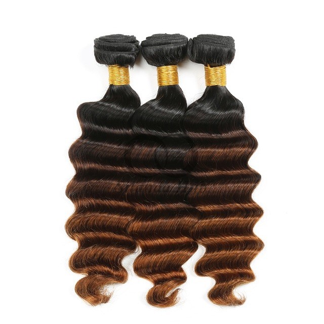#T1B/4/30 Loose Deep Wave Remy Human Hair Bundles Sew In Weave Bundles Brazilian Bundle Deals