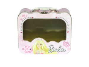 Quality Metal Lunch Tin Container With PET Window And Handle , Gift Canister wholesale