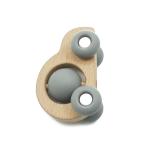 Fun Educational Silicone Wood Easy Gripping Newborn Rattle