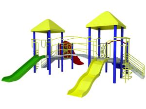 Quality outdoor playground galvanized steel Children's slide combination-ET-E04B wholesale