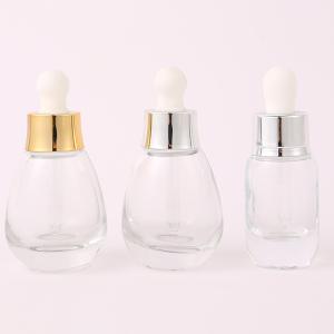 Quality Antique 1oz 2oz Empty Dropper Bottles Glass With Silver Or Golden Caps wholesale