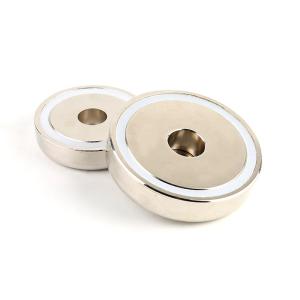 Quality Chrome Coating N52 Neodymium Pot Magnet With Borehole wholesale