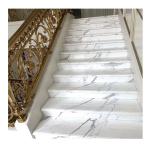 Indoor Modern Design Style Multicolour Onyx Wood Vein Marble Stairs with Glass