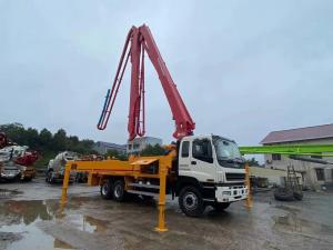 Quality Putzmeister 38m Boom Concrete Pump Truck Heavy Duty 140m3/H With 4 Boom Section wholesale