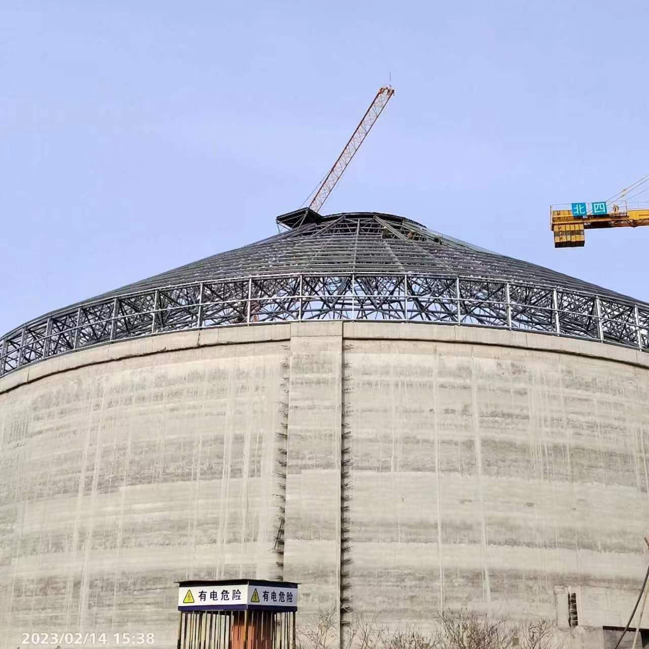 Prefabricated Steel Space Frames Structure Q235 For Clinker Silo