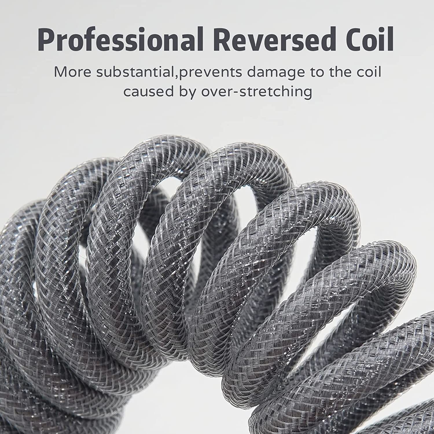 Coiled Custom USB Cables Double Sleeved Wire For Mechanical Gaming Keyboard