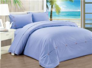 Quality Polyester Cotton Bedding Set Sateen Stripe 1800 Series Egyptian Cotton Blend 4pcs Duvet Cover Set wholesale