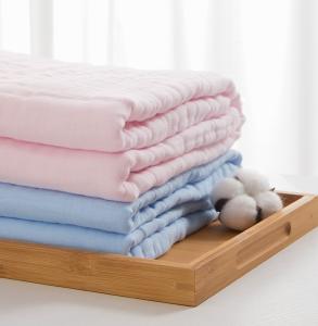 Quality Healthy 100% Cotton 40S Yarn Swaddle Gauze Fabric Three Layers wholesale