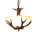 American Vintage Style Resin Antler Chandelier Ceiling Deer Horn Pendant Lights
