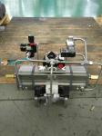 180 degree three position pneumatic actuator for valve